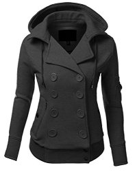 Ollie Arnes Women's Versatile Double-Breasted Wool-Blend Pea Coats