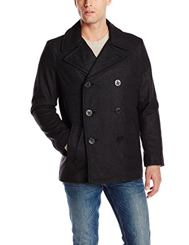 Levi's Men's Wool Classic Double-Breasted Wool-Blend Peacoat