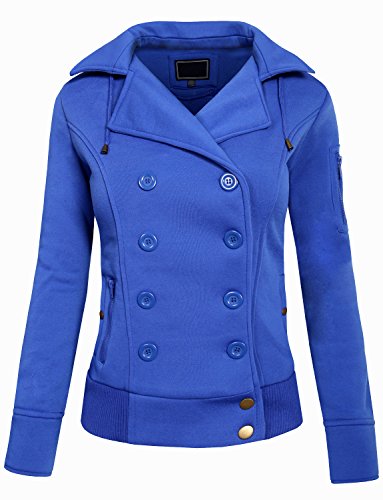 NE PEOPLE Womens Classic Double Breasted Pea Coat