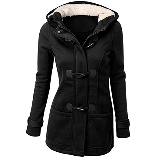 Susanny Womens Winter Fashion Outdoor Warm Wool Blended Classic Pea Coat Jacket