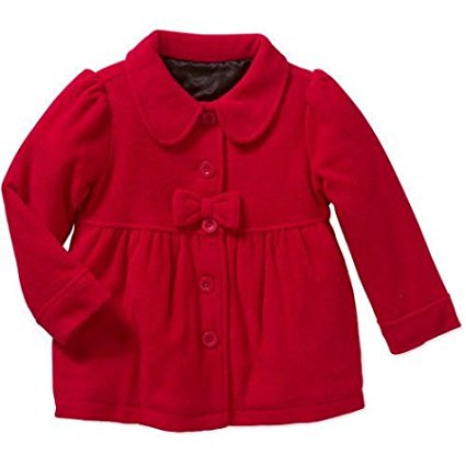 Healthtex Baby Toddler Girl Essential Peacoat Jacket (RED ROVER Solid)Size: 24M