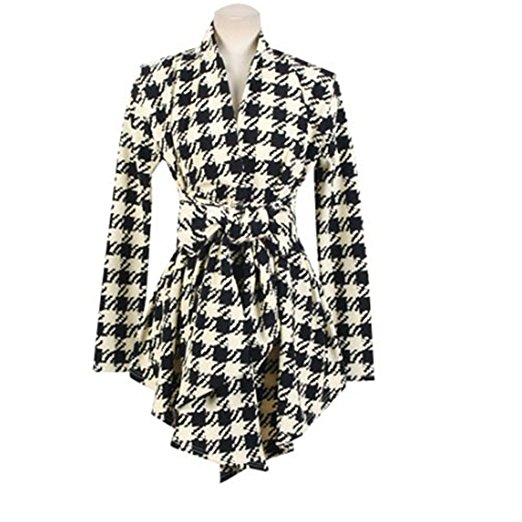 Outtop Women Coats, Fashion Houndstooth Cardigan Jacket Coat