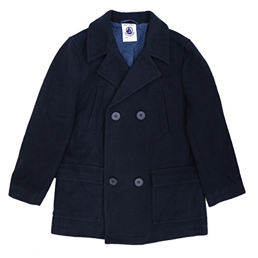 Ferrecci Young Boy's Navy Blue Double Breasted Wool Peacoat Jacket