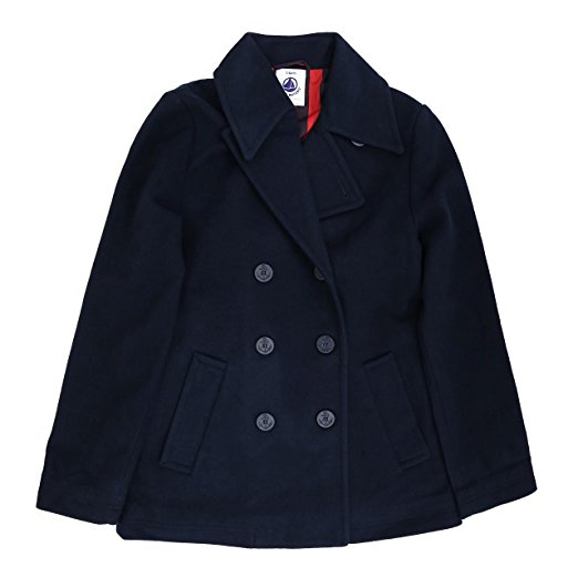 Ferrecci Boy's Navy Blue Wool Double Breasted Peacoat Jacket