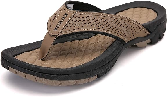 KUBUA Men's Beach Flip-Flops Water Sandals
