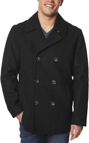 Nautica Men's Classic Double Breasted Peacoat