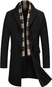 COOFANDY Men's Wool Blend Coat