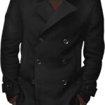 Bbalizko Mens Classic Pea Coat