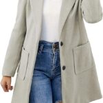 ECOWISH Women Coat Trench Jacket