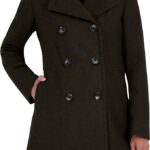 Nautica Women's 3-4 Hooded Peacoat Outerwear