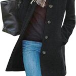 chouyatou Women's Winter Wool Blend Pea Coat