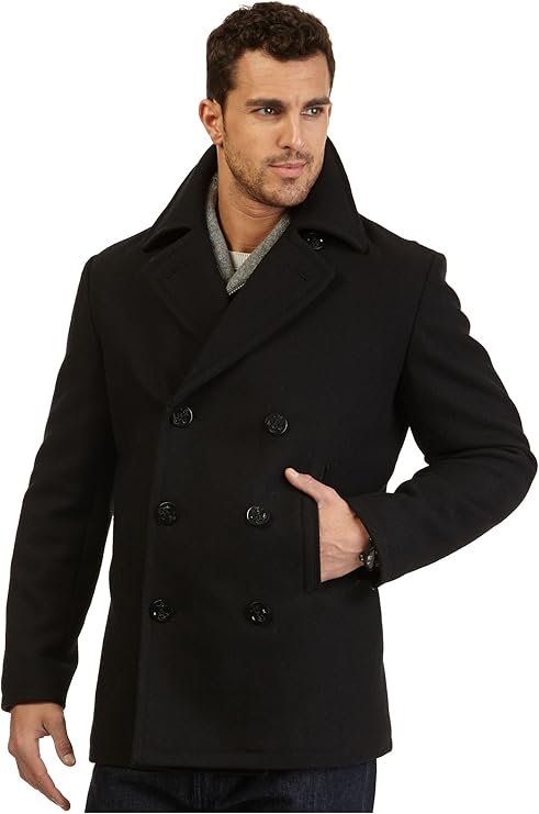 Nautica Mens Big & Tall Wool-Blend Peacoat